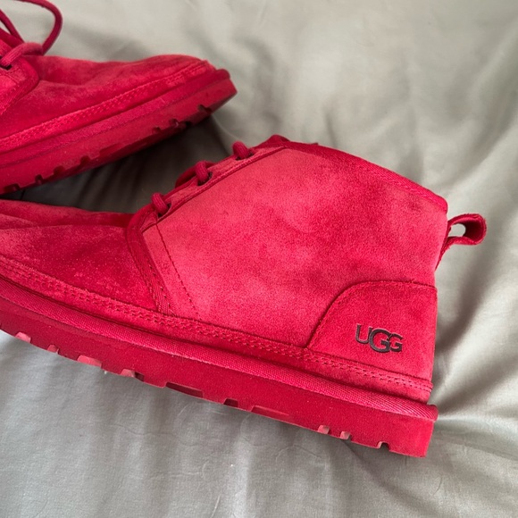 🩷UGG CLASSIC WINTER MINI BOOTS SLIPPERS RED NEUMEL BOOTS WINTER WOOL LINING - Picture 5 of 9